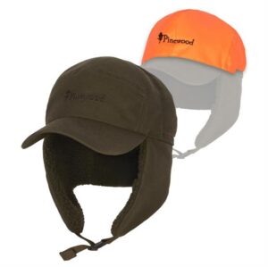 Pinewood Småland Teddy Winter Cap, Moss Green / Orange