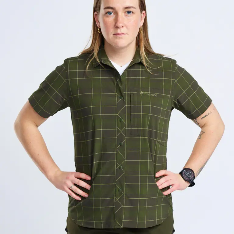 Pinewood Trekking Abisko Skjorte W Moss Green XXL