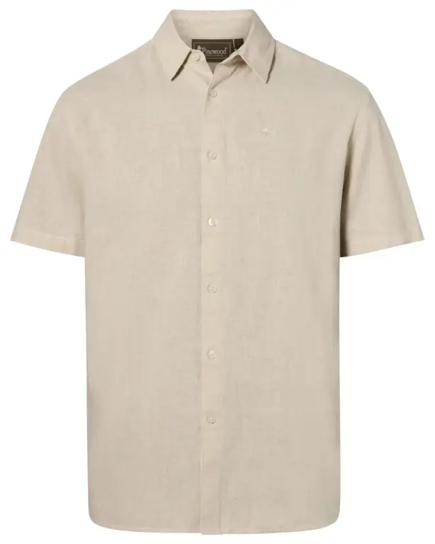 Pinewood Värnamo Hemp Mix S/S Skjorte M Beige XXL