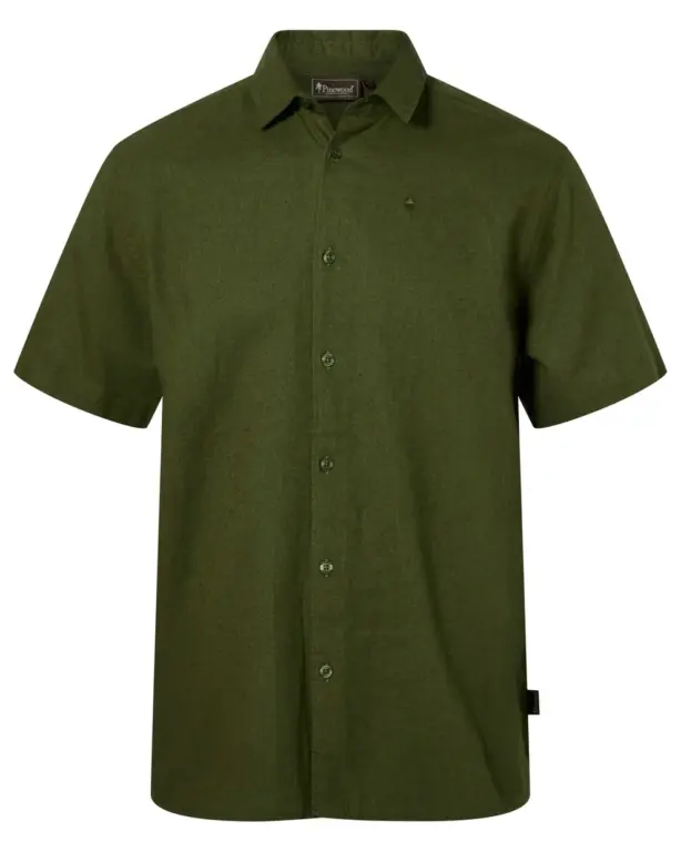 Pinewood Värnamo Hemp Mix S/S Skjorte M Green XL