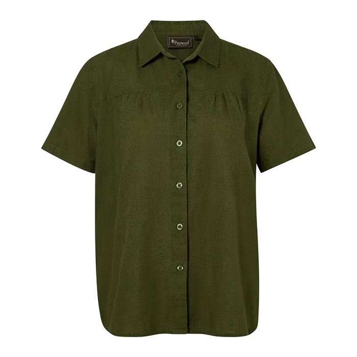 Pinewood Värnamo InsectSafe® Hemp Mix Kvinder / Damer-pine green-2XL - Skjorter