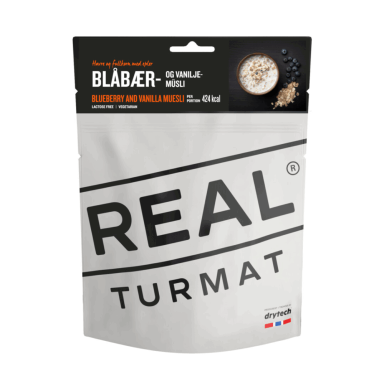 Real Turmat Müsli med blåbær og vanilje Frysetørret mad