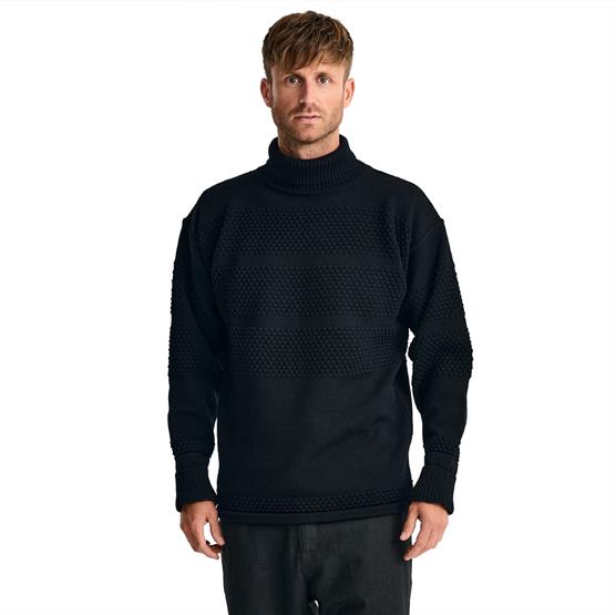 S. N. S. Herning Mens Fisherman Sweater, Navy Blue II