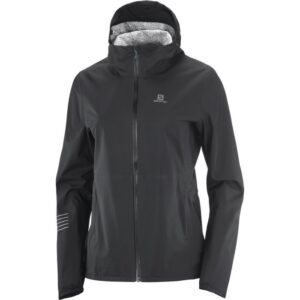 Salomon Bonatti WP damejakke 10.000mm, Sort/mallard Blå-L - Regntøj, poncho