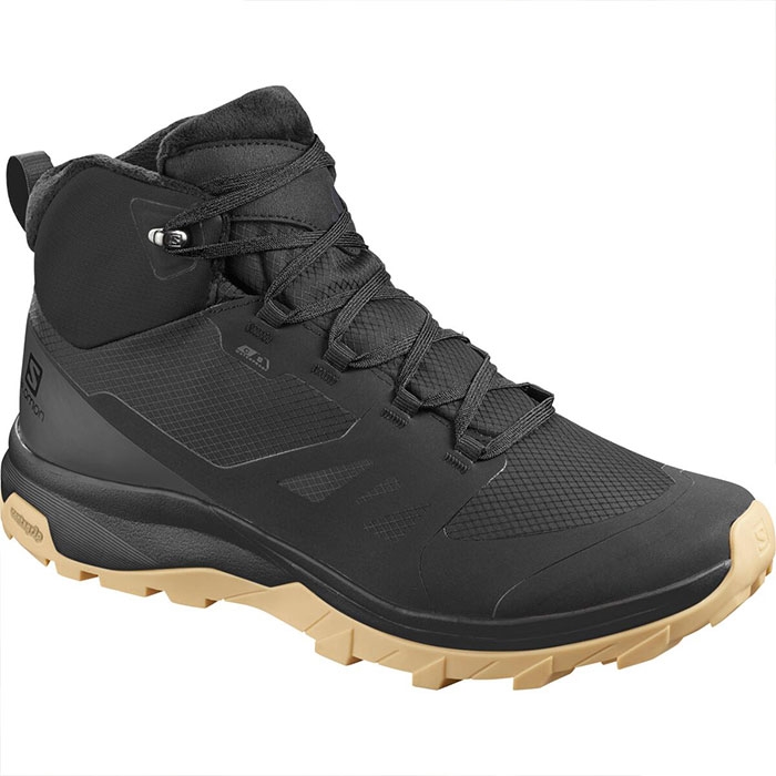 Salomon OUTsnap CS WP vinterstøvle, black/rum-42 2/3 / UK 8,5 - Vintersko, vinterstøvler