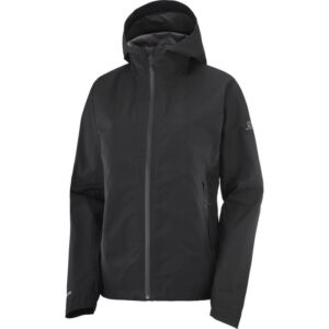 Salomon Outline GTX WP Kvinder / Damer jacket, Sort-L - Regntøj, poncho