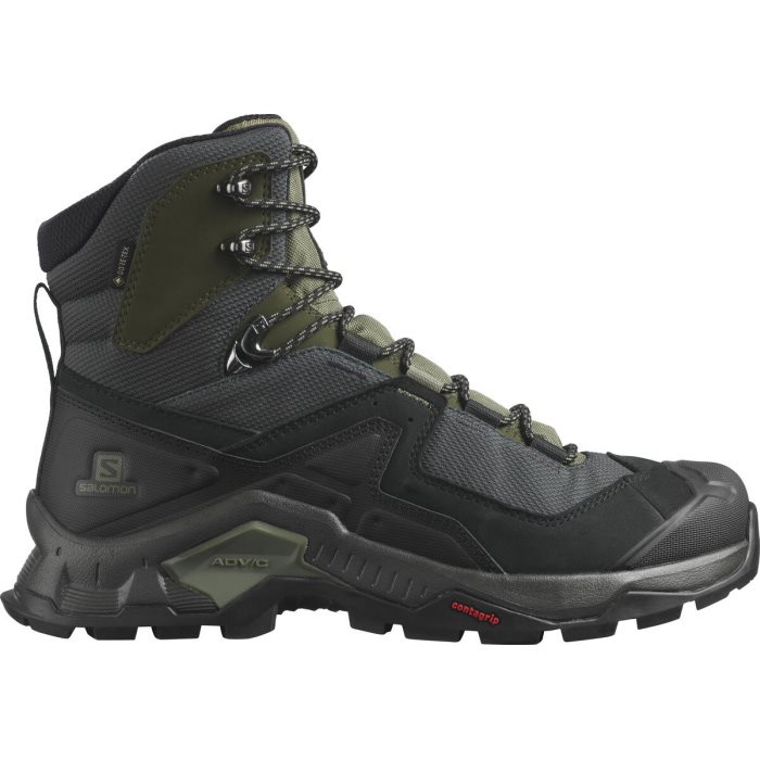 Salomon Quest EleHerre / Mændt GTX Herre / Mænd, black/deep lichen-42 / UK 8 - Vandrestøvler