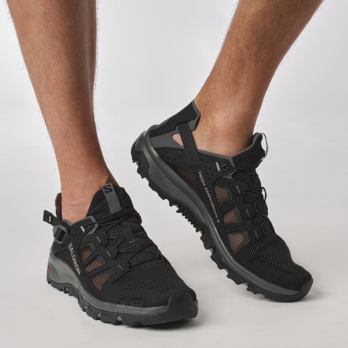Salomon Techamphibian 5.0 Herre / Mænd, black-44 2/3 / UK 10 - Sandaler