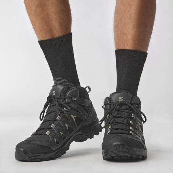 Salomon X Braze Mid GTX Herre / Mænd, Sort/phantom/vk-42 / UK 8 - Vandrestøvler