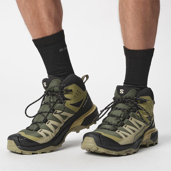 Salomon X Ultra 360 Mid GTX Herre / Mænd, olive night-45 1/3 / UK 10,5 - Vandresko