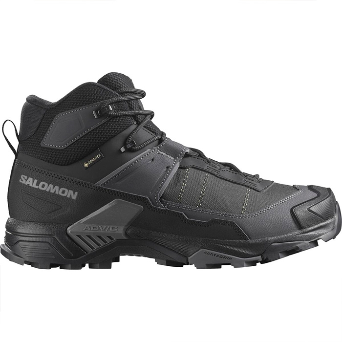 Salomon X Ultra 5 Mid Wide GTX Herre / Mænd, black/asphalt-42 2/3 / UK 8,5 - Vandrestøvler
