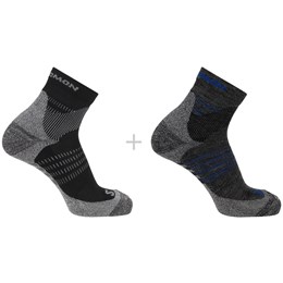Salomon X Ultra Access Quarter 2-Pak Unisex S Grå/Sort Vandresokker
