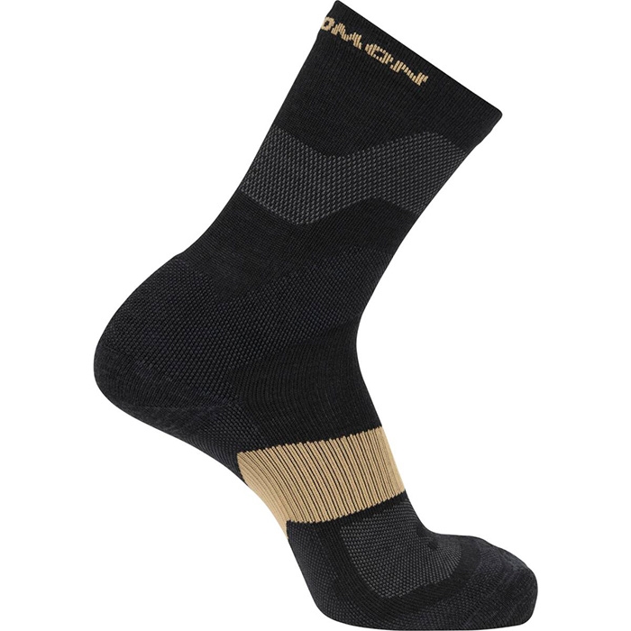 Salomon X Ultra Crew socks 54% uld, black/kelp-45-47 - Sokker