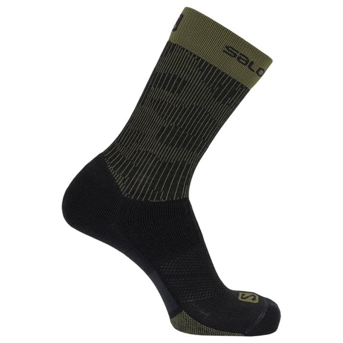 Salomon X Ultra Mid "merino" sokker, black/olive night-36-38