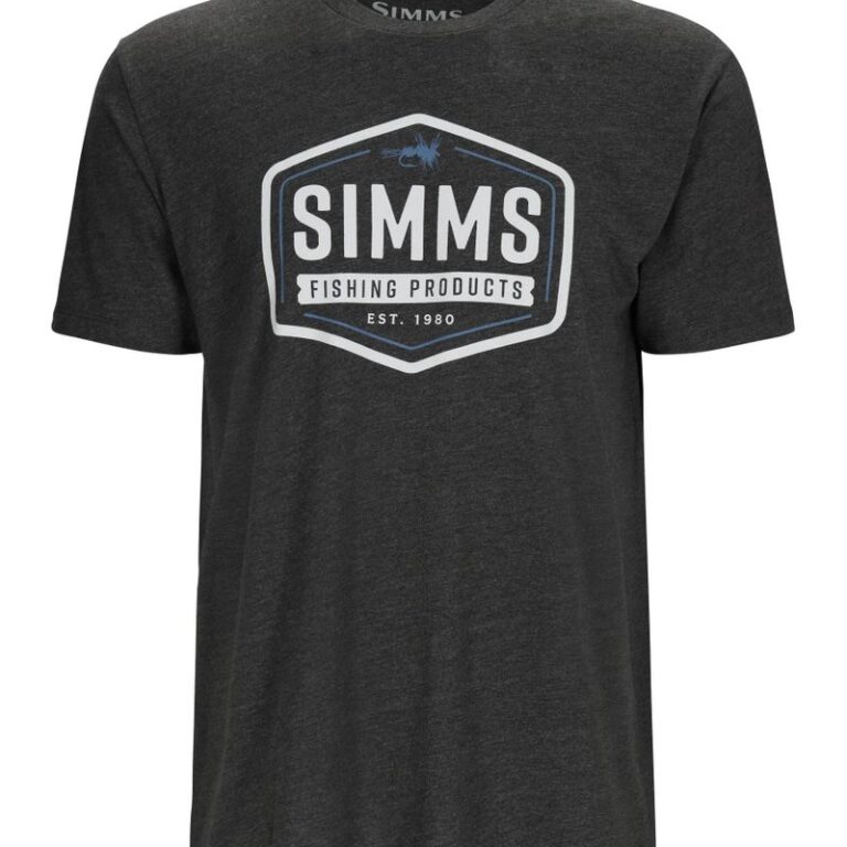 Simms Fly Patch T-Shirt Charcoal Heather L