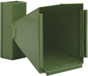 Skydekasse med kuglefang