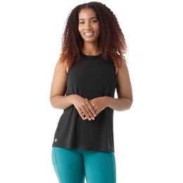 SmartWool Active Ultralite High Neck Tank Dame XL Sort Øvrige toppe