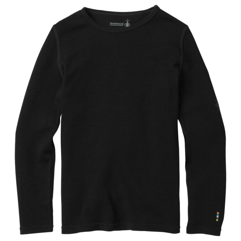 SmartWool Classic Thermal Merino Base Layer Crew Børn XXS Sort Undertrøjer