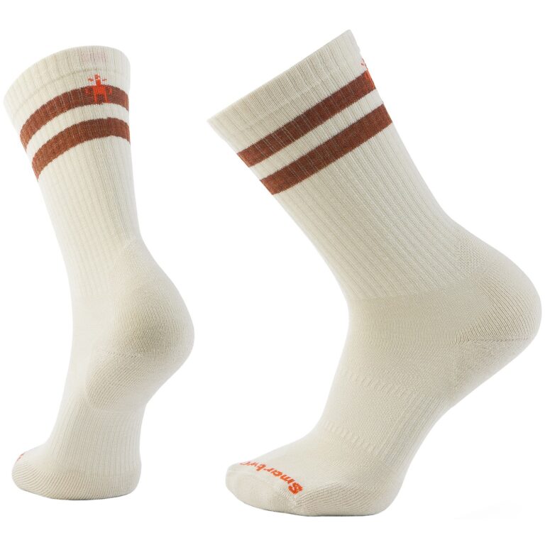 SmartWool Everyday Athletic Striped Crew Sokker S Beige Hverdagssokker
