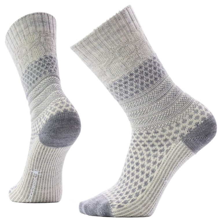 SmartWool Everyday Cozy Popcorn Cable Crew Sokker Dame M Grå Hverdagssokker
