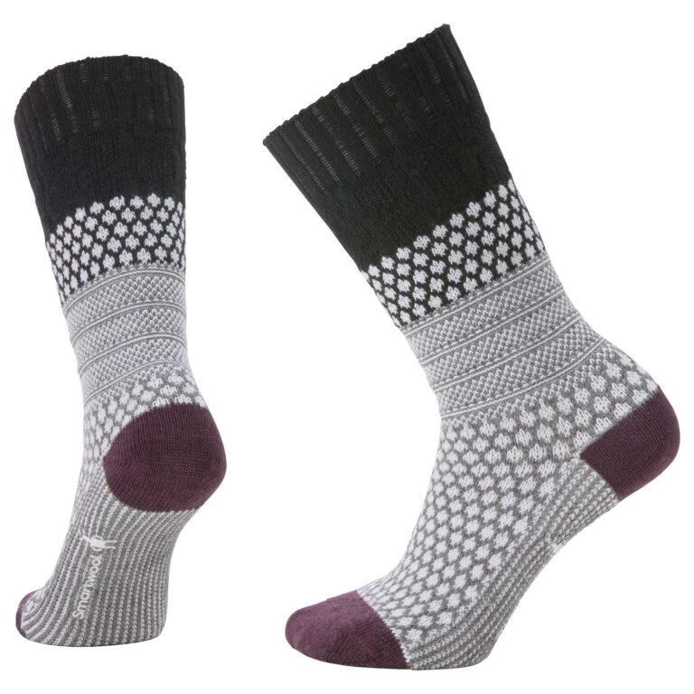 SmartWool Everyday Cozy Popcorn Cable Crew Sokker Dame M Sort Hverdagssokker