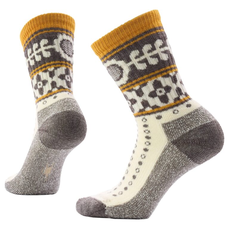 SmartWool Everyday Cozy Retro Sunflower Crew Sokker Dame M Beige Hverdagssokker