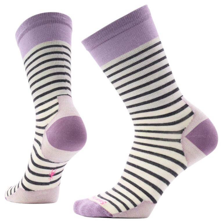 SmartWool Everyday Pin Stripe Crew Sokker Dame M Purple Dawn Hverdagssokker
