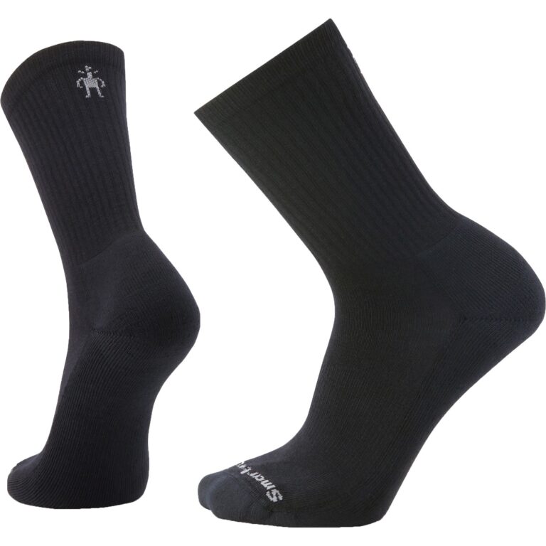 SmartWool Everyday Solid Rib Crew Sokker L Sort Hverdagssokker