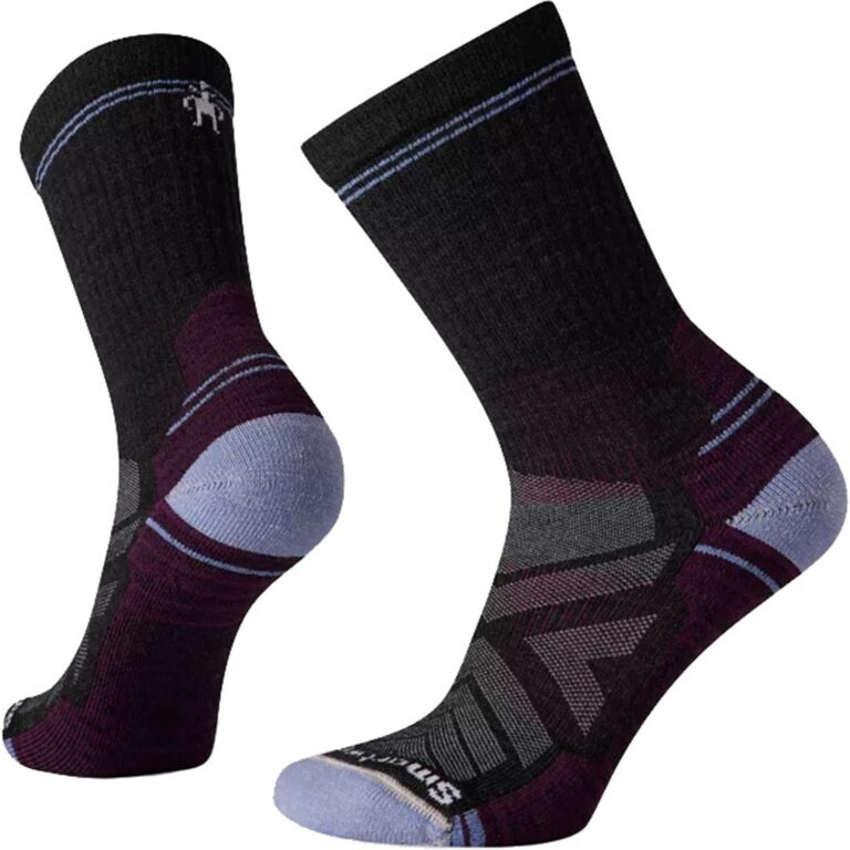 SmartWool Hike Light Cushion Crew Sokker Dame L Grå/Sort Vandresokker
