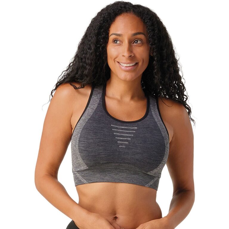 SmartWool Intraknit Racerback Bra Dame S Grå/Sort BH'er