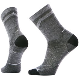 SmartWool Run Zero Cushion Mid Crew Pattern Sokker M Grå Vandresokker