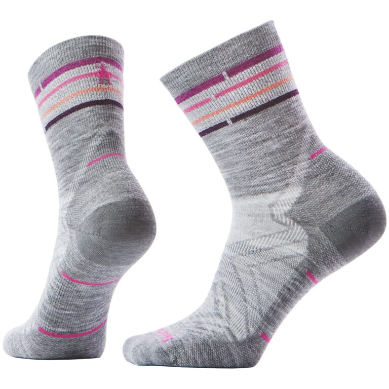 SmartWool Run Zero Cushion Mid Crew Sokker Dame M Grå Vandresokker