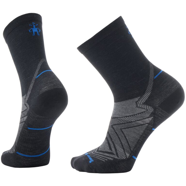 SmartWool Run Zero Cushion Mid Crew Sokker M Sort Vandresokker
