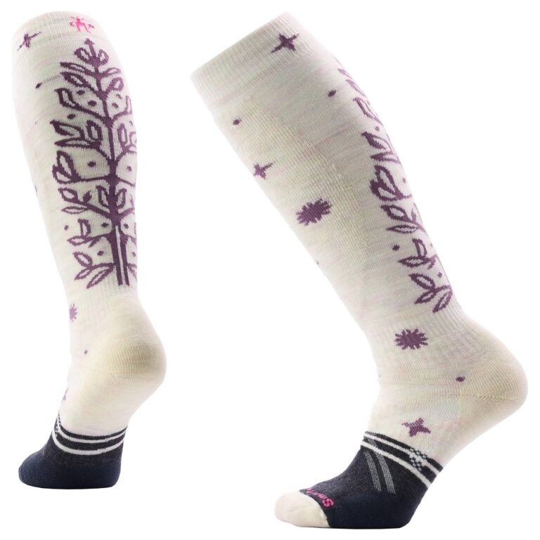 SmartWool Ski Full Cushion OTC Ice Blossom Sokker Dame M Hvid/Grå Skisokker