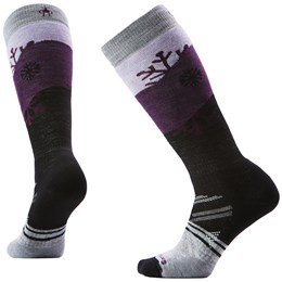 SmartWool Ski Full Cushion OTC Snowpocalypse Sokker Dame L Lilla Skisokker