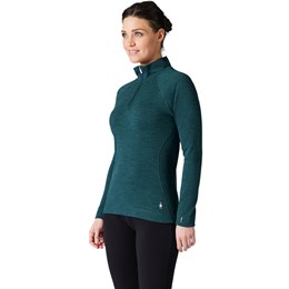 SmartWool Thermal Merino Base Layer 1/4 Zip Dame M Blå Undertrøjer