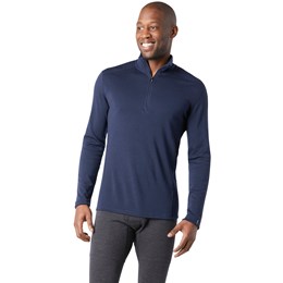 SmartWool Thermal Merino Base Layer 1/4 Zip Herre L Blå Undertrøjer