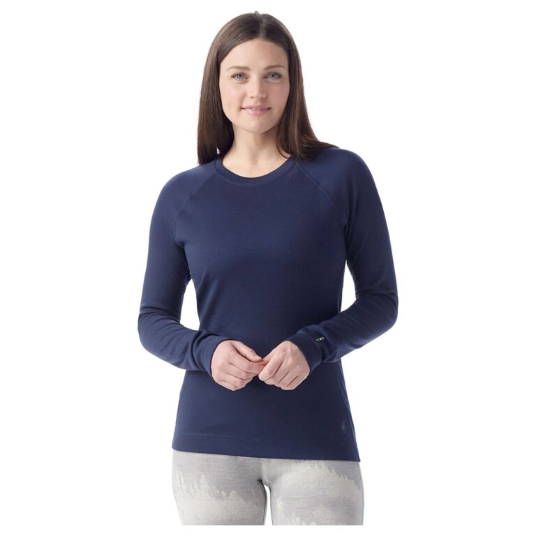 SmartWool Thermal Merino Base Layer Crew Dame XS Blå Undertrøjer