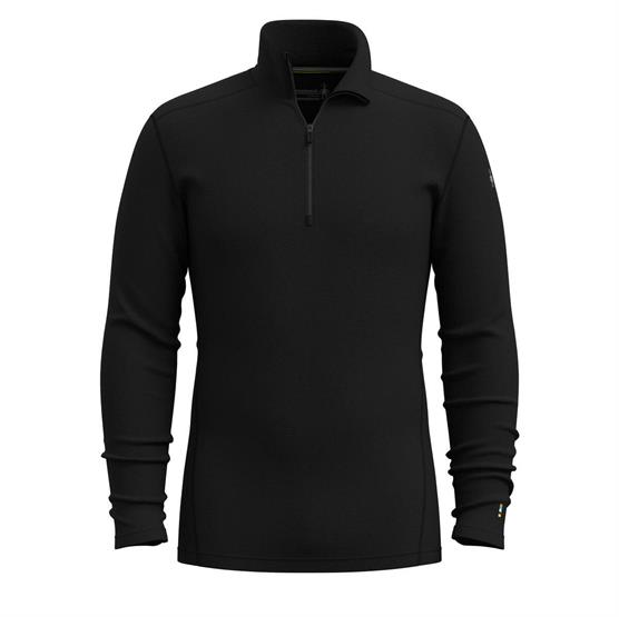 Smartwool Mens Classic Thermal Merino Base Layer 1/4 Zip, Black