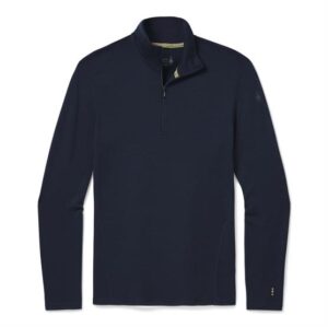 Smartwool Mens Thermal Merino Base Layer 1/4 Zip, Deep Navy