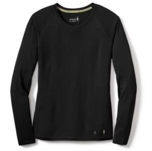 Smartwool Womens Classic All-Season Merino Base Layer Crew, Black