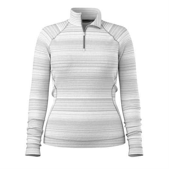 Smartwool Womens Thermal Merino Base Layer 1/4 Zip, Light Gray