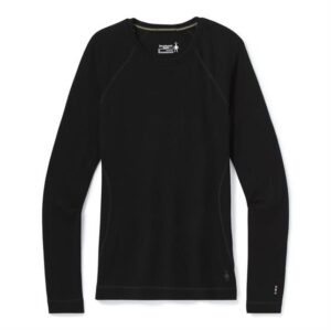 Smartwool Womens Thermal Merino Base Layer Crew, Black