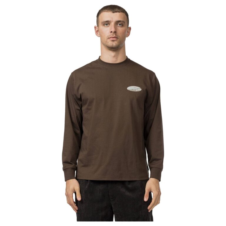 Snow Peak Campscape LS T-Shirt Unisex M Brun Lange ærmer