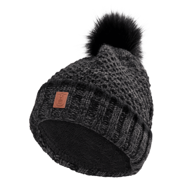 Sort strikhue dame | Lady Knitted Hat - Deerhunter