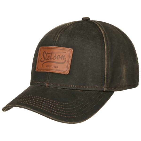Stetson Baseball Cap Orangeic Leather Patch UPF80+ - Baseball cap, kasket