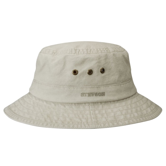 Stetson Bucket Delave Organic Cotton UPF40+, sand-XL - Hat