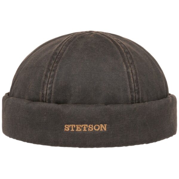 Stetson Docker Waxed Cotton UPF40+, Brun-S - Sixpence