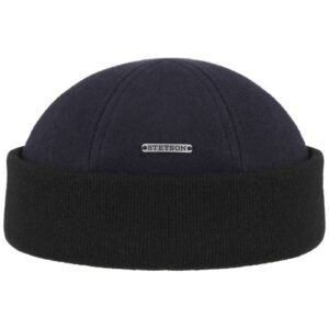 Stetson Docker wool/cashmere, Mørkeblå/sort-2XL - Hue