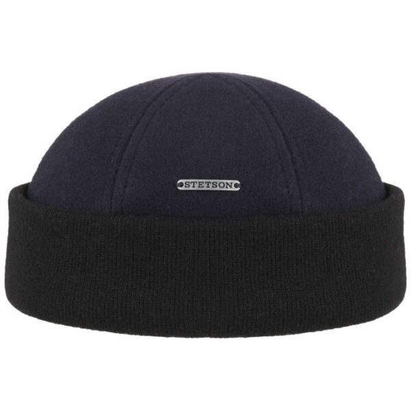Stetson Docker wool/cashmere, Mørkeblå/sort-2XL - Hue